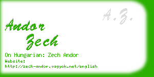 andor zech business card